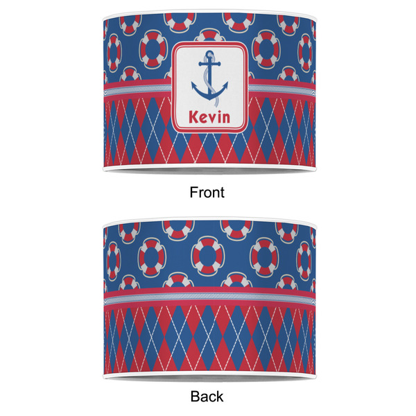 Buoy & Argyle Print 16" Drum Lampshade - APPROVAL (Poly Film)