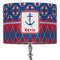 Buoy & Argyle Print 16" Drum Lampshade - ON STAND (Fabric)