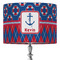 Buoy & Argyle Print 16" Drum Lamp Shade - Fabric (Personalized)