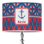 Buoy & Argyle Print Drum Lamp Shade (Personalized)
