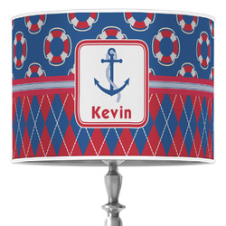 Buoy & Argyle Print Drum Lamp Shade (Personalized)