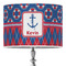 Buoy & Argyle Print 16" Drum Lampshade - ON STAND (Poly Film)