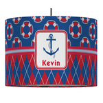 Buoy & Argyle Print Drum Pendant Lamp (Personalized)