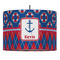 Buoy & Argyle Print Drum Pendant Lamp (Personalized)