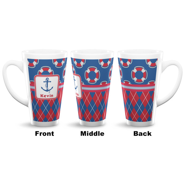 Buoy & Argyle Print 16 Oz Latte Mug - Approval