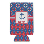 Buoy & Argyle Print Can Cooler (16 oz) (Personalized)