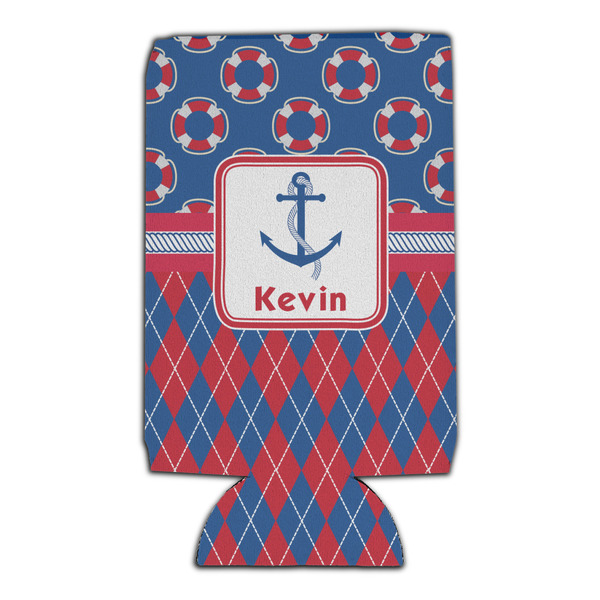 Buoy & Argyle Print 16oz Can Sleeve - Set of 4 - FRONT