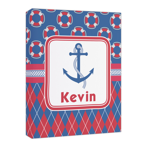 Custom Buoy & Argyle Print Canvas Print - 16x20 (Personalized)