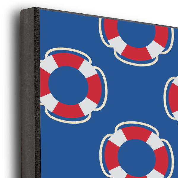 Buoy & Argyle Print 16x20 Wood Print - Closeup