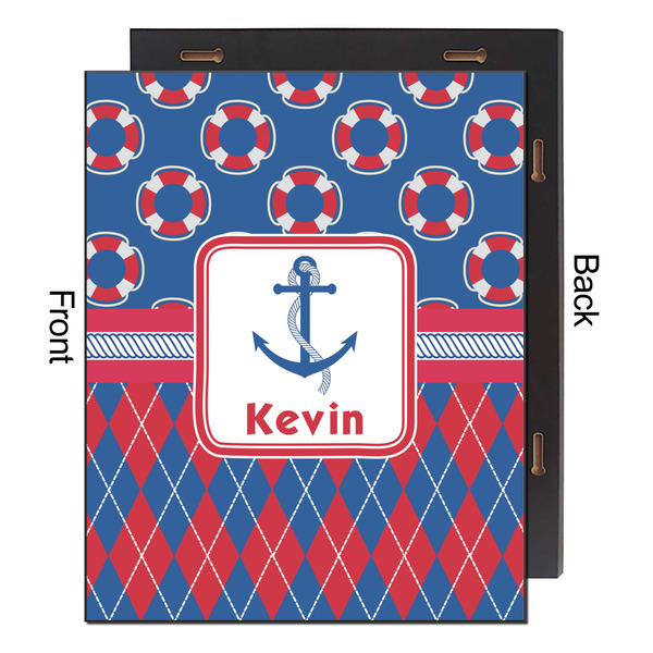Buoy & Argyle Print 16x20 Wood Print - Front & Back View