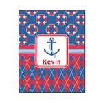 Buoy & Argyle Print Wood Print - 16x20 (Personalized)