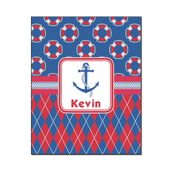 Buoy & Argyle Print Wood Print - 16x20 (Personalized)