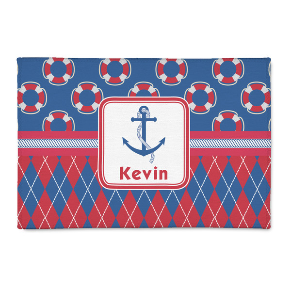 Custom Buoy & Argyle Print 2' x 3' Patio Rug (Personalized)