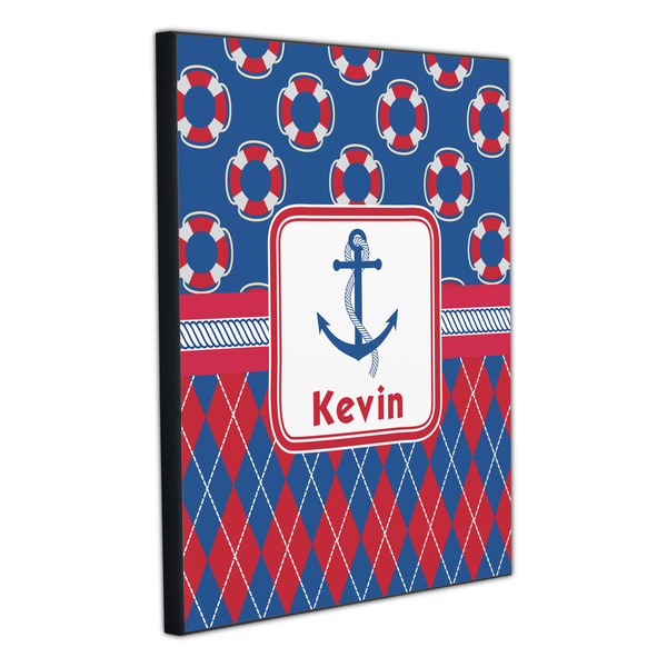 Buoy & Argyle Print 20x24 Wood Print - Angle View