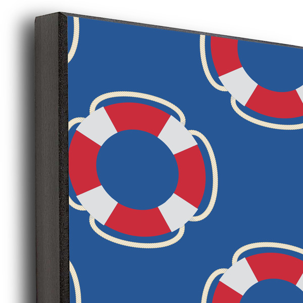 Buoy & Argyle Print 20x24 Wood Print - Closeup