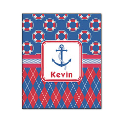 Buoy & Argyle Print Wood Print - 20x24 (Personalized)