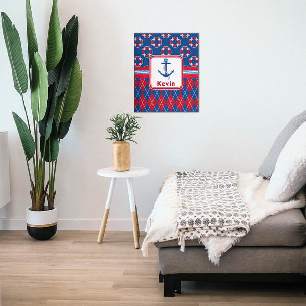 Buoy & Argyle Print 20x24 Wood Print - In Context