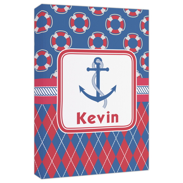 Custom Buoy & Argyle Print Canvas Print - 20x30 (Personalized)
