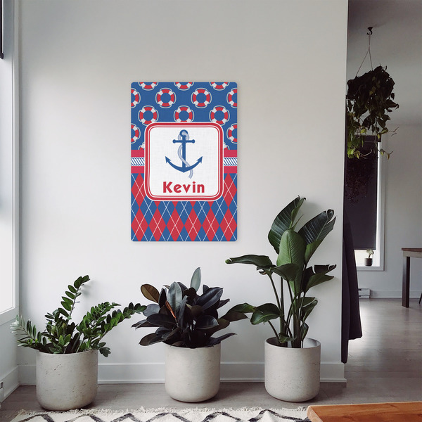 Buoy & Argyle Print 20x30 - Canvas Print - In Context