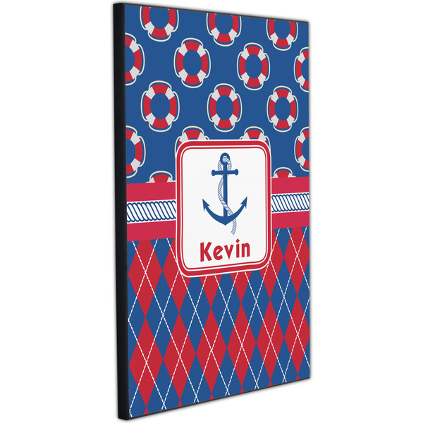 Buoy & Argyle Print 20x30 Wood Print - Angle View