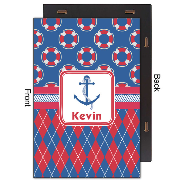 Buoy & Argyle Print 20x30 Wood Print - Front & Back View