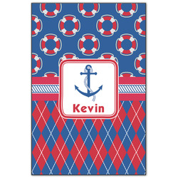 Buoy & Argyle Print Wood Print - 20x30 (Personalized)