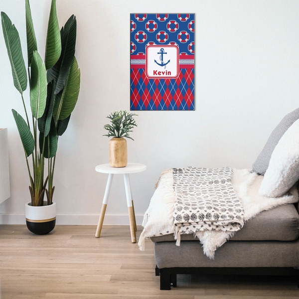 Buoy & Argyle Print 20x30 Wood Print - In Context