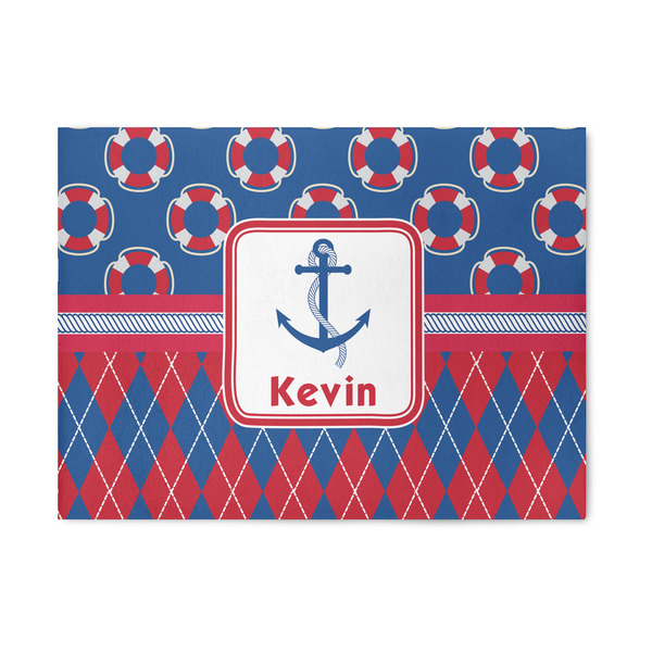 Custom Buoy & Argyle Print Area Rug (Personalized)