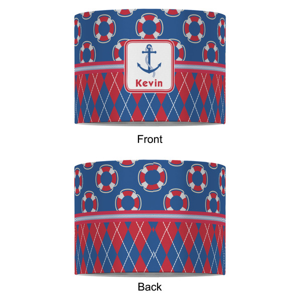 Buoy & Argyle Print 8" Drum Lampshade - APPROVAL (Fabric)