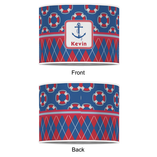 Buoy & Argyle Print 8" Drum Lampshade - APPROVAL (Poly Film)