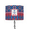 Buoy & Argyle Print 8" Drum Lampshade - ON STAND (Fabric)