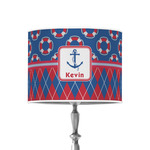 Buoy & Argyle Print 8" Drum Lamp Shade - Poly-film (Personalized)