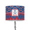 Buoy & Argyle Print 8" Drum Lampshade - ON STAND (Poly Film)