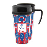 Buoy & Argyle Print Acrylic Travel Mug (Personalized)