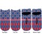 Buoy & Argyle Print Adult Ankle Socks - Double Pair - Front and Back - Apvl