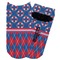 Buoy & Argyle Print Adult Ankle Socks - Single Pair - Front and Back