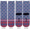 Buoy & Argyle Print Adult Crew Socks - Double Pair - Front and Back - Apvl