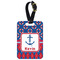Buoy & Argyle Print Metal Luggage Tag w/ Name or Text
