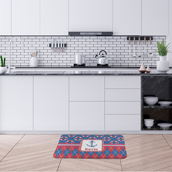 Buoy & Argyle Print Anti-Fatigue Kitchen Mats - LIFESTYLE