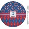 Buoy & Argyle Print Glass Appetizer / Dessert Plate 8" (Personalized)