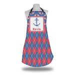 Buoy & Argyle Print Apron w/ Name or Text