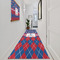 Buoy & Argyle Print Area Rug Sizes - In Context (vertical)