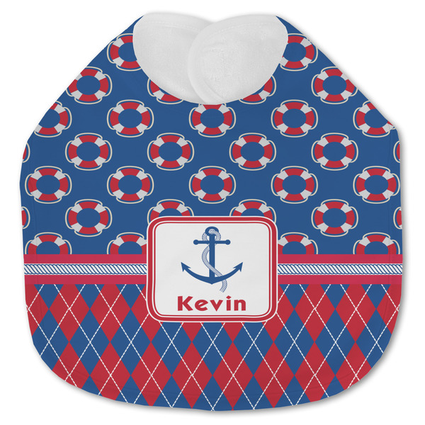 Buoy & Argyle Print Baby Bib - AFT closed