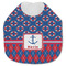 Buoy & Argyle Print Jersey Knit Baby Bib w/ Name or Text