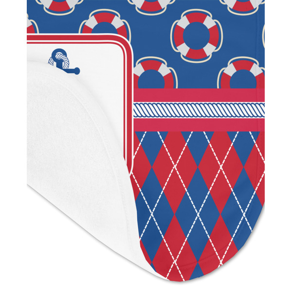 Buoy & Argyle Print Baby Bib - AFT detail