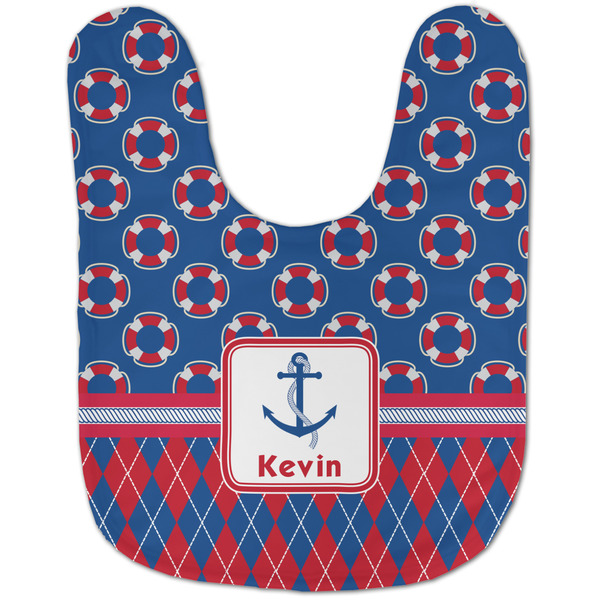 Buoy & Argyle Print Baby Bib - AFT flat