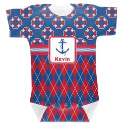 Buoy & Argyle Print Baby Bodysuit (Personalized)