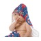 Buoy & Argyle Print Baby Hooded Towel on Child