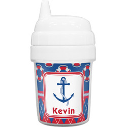 Buoy & Argyle Print Baby Sippy Cup (Personalized)