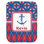 Buoy & Argyle Print Baby Swaddling Blanket (Personalized)